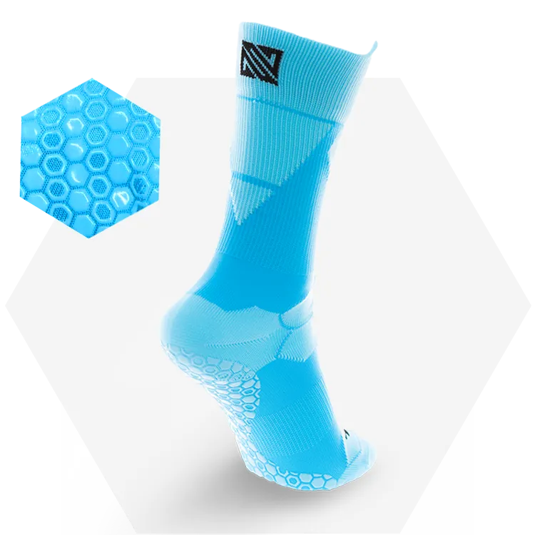 Gripsocken mit Noppen in Skyblue